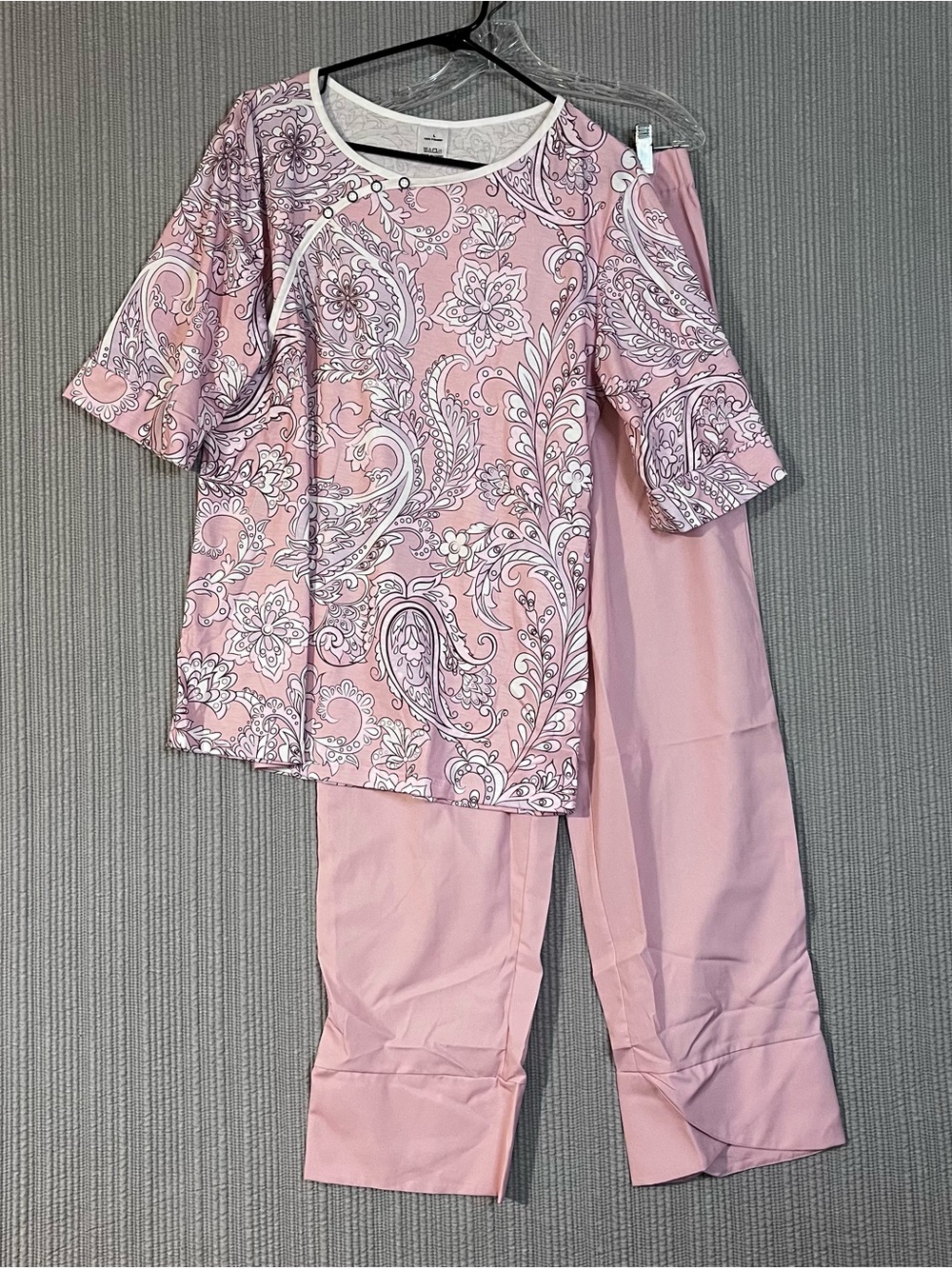 Cute Unbranded Pink 2Pc Pajama Set PJ Top & Sleepwear Pants Womens Large